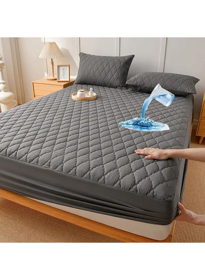 Blackish Green Waterproof Mattress Protector 35 43 By 78 74 Inches Soft Breathable Fitted Sheet - Image 2